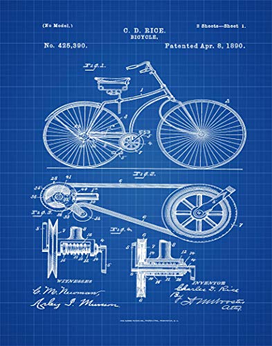 WB373 Poster, Fahrrad-Wandbild, Fahrrad-Wandkunst, Fahrrad-Druck, Geschenk, Fahrrad-Motiv, Dekoration, Fahrrad-Shop, Blueprint, 8 x 10