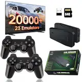 Retro Konsole,Retro Stick,Retro Spielkonsole,20400+ Spielen & 2.4G Drahtlose Dual-Controller,Game Stick 4K HDMI Ausgang Plug Und Play Videospielkonsole für TV Computer