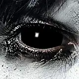 Leo Eyes Funlinsen Black Sclera-Markenqualität- 1 PAAR-D-22mm-Halloween Kontaklinsen Schwarze,Cosplay, LARP, Zombie, Crazy Funlinsen, Halloween, Fastnacht,Vampir