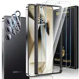 UniqueMe 2024 für Samsung Galaxy S24 Plus Panzer Schutz Glas mit Schablone 2 Stück 9H Prime Schutzglas und Kameraschutz, [9H Härte] [Kratzfest] HD Klar Schutzglas S24 Plus Displayschutz