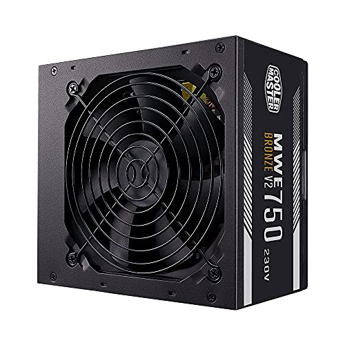 Cooler Master MWE 750 Bronze 230V V2, PC-Netzteil (EU-Stecker), 80 PLUS Bronze, temperaturempfindlichen HDB-Lüfter, DC-DC + LLC-Schaltung mit + 12V-Schiene, nicht modular