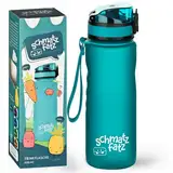 schmatzfatz Trinkflasche Kinder Auslaufsicher 0,5L, Sport Trinkflasche Schule zum Wandern & Fitnessstudio, Geschmacksneutrale Wasserflasche 500ml, Trinkflasche mit Fruchteinsatz, BPA-Frei