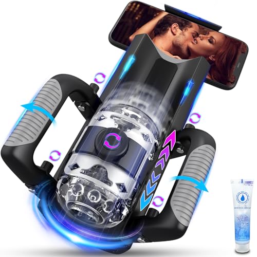 Elektrischer Masturbator Masturbieren für Männer Taschenmuschi - Sex Spielzeug für die Männer mit Telefonständer und faltbarem Griff, 12 cm Telescopic, Masturbator Männer Sex Sexspielzeug Sex Toys