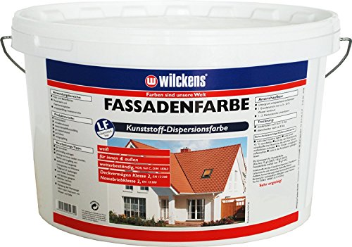 Fassadenfarbe inkl. Pinsel von E-Com24 (Fassadenweiss 2.5 Liter)