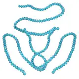 Lurrose 3 facettierte Perlen Webbänder lose Steinperlen Halskette Perlen Bausätze facettierte glasperlen wohnungsdeko Perlenkauf Perlen-Anhänger Abstandsperle Kristallglas Blue
