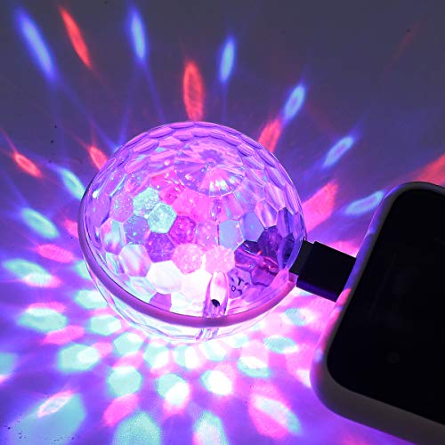 UKCOCO 1 Stück Bühnenlichter Auto Dekorieren Typ Disco Lichter Sprachsteuerung Dj Licht LED Handy USB Kleine Kugellampe Blitzlampe Blitzlichter Mini Kugellicht Kugellicht