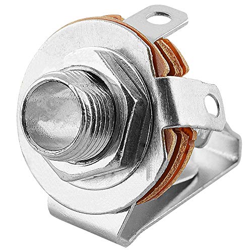 BestPlug Audio Mono Aux in Out 6,3mm Klinke Einbaubuchse Terminal weiblich 3pol, Metallausführung