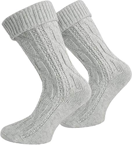Socken kurz oder Lang für Trachten Lederhose Farben frei wählbar Farbe Silbermelange Größe 43/46