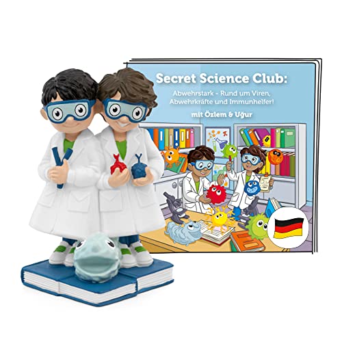 tonies Hörfiguren für Toniebox, Secret Science Club – Abwehrstark – Rund um Viren, Abwehrkräfte und Immunhelfer! mit Özlem & Uğur, Hörspiel für Kinder ab 6 Jahren, Spielzeit ca. 60 Minuten