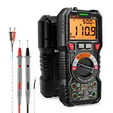 KAIWEETS Digital Multimeter mit LED-Buchsen, Strommessgerät True RMS Auto-Range 6000 Zähler, misst Spannung,Kapazität, Temperatur, Widerstand für Elektriker