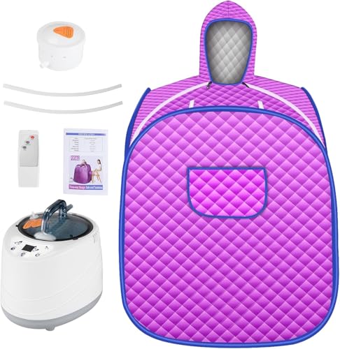 SenDluze Portable Steam Sauna, Portable Steam Sauna, Infrared Spa Tent for Home with Remote Controlled Steam Generator, One-Person Sauna for Detoxification, Relaxation and Therapy