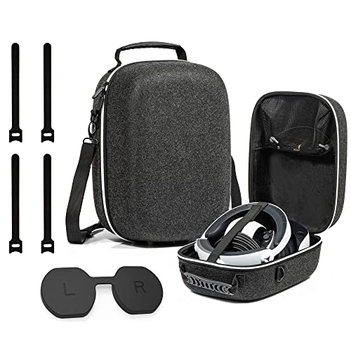 Growalleter Tasche für Playstation VR2 Controller, PSVR2 Gaming Headset, Eva Portable Travel Case für PS VR2 PSVR2 Gaming Headset Zubehör mit verstellbarem Riemen