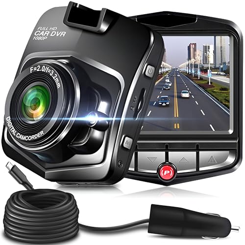 Retoo KFZ-Kamera mit 2-Zoll Farbdisplay, HD 720p Auflösung, Nachtsicht, Mikrofon, Foto-Funktion, Loop-Aufnahme, microSD bis 32 GB