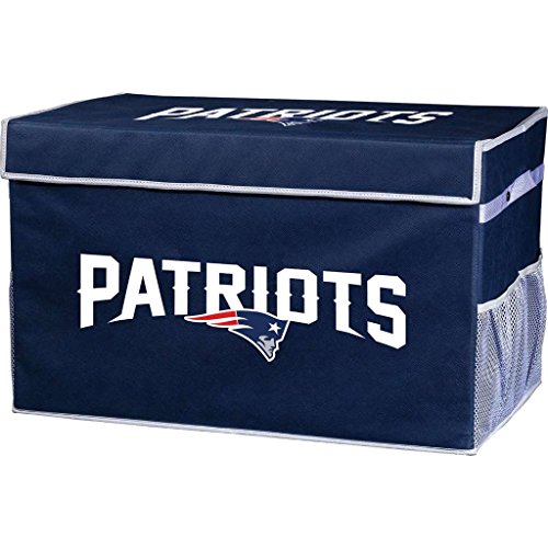 Franklin Sports Unisex, Teenager Team, zusammenklappbarer Abfalleimer NFL New England Patriots Faltbarer Aufbewahrungsbehälter mit Fußfach, groß, Teamspezifisch, Large-26 x 16 x 16-Inch