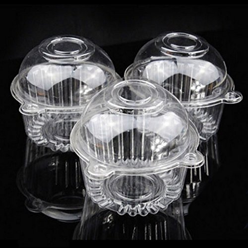 Haipink 100 Stück transparente Cupcake-Kuchenbehälter für Cupcakes