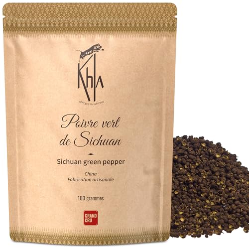 Khla - Szechuan Pfeffer Grün 100 g - Grüner Sichuan Pfefferkörner Ganz - Sichuan-Beeren - Asiatisches Gewürz Timut-Pfeffer Chili Sichuanese - Begrenzte Produktion - Herkunft China