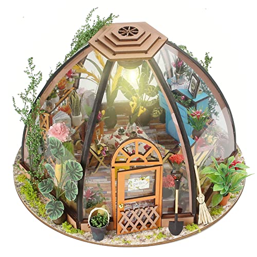 Cuteefun DIY Miniatur-Haus Bausatz für Erwachsene zum Bauen von DIY Handwerkshaus Modellbausatz mit Möbel und Werkzeug Machen Sie Ihr eigenes kreatives Geschenk (Sternenblumenhaus)