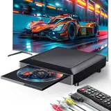 Ceihoit Mini DVD Player für TV HDMI/AV Ausgang mit Kabel enthalten, HD 1080P Upscaling, USB Eingang, Alle Regionen frei, Fehler Korrektur, integriertes PAL/NTSC System, DVD CD Player