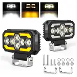 antom 2 Stück LED Arbeitsscheinwerfer 168W 9-60V 18000 Lumen led Scheinwerfer IP68 Wasserdicht 5 Zoll zusatzscheinwerfer für Bagger,Traktoren,Schlepper,ATV, Lkw,Geländewagen,Motorräder