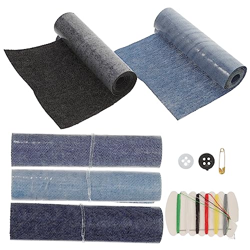 BEBEMOKO Bügelflicken, Reparaturapplikationen für Kleidung, Taschen, Rucksäcke, waschbar, leicht zu schneiden, zum individuellen Gestalten von Mode-Accessoires, 5 Rollen