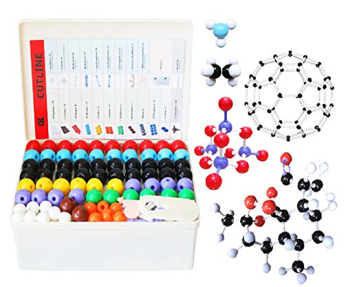 LINKTOR 444 Stücke Organische Chemie Molekülmodell Set Wissenschaftliche Anorganische Strukturen Atom Molekulare Elektronenbahn Link Model Lehre Studenten Chemieunterricht Kit für Kinder Bildung