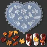 3D Ahorn Blatt Nageldesign Silikon Nagel Formen Herbst Blätter Nail Charms Molds Silikonform Autumn Maple Nagelstempel Silikonformen Für Nail Art Fall Leaf Nagel Charms Resin Formen Nagel Zubehör