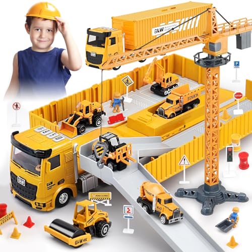 Autotransporter Spielzeug Kinder Baufahrzeuge Kinder groß LKW Fahrzeug 3-8 Jahre Jungen (GLW-01)