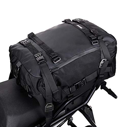 Rhinowalk Multifunktional Motorradtasche Motorradgepäck 10/20/30L Motorrad Pannier Satteltaschen Gepäckträgertaschen Hecktasche Hinterradtasche, Schwarz-30L