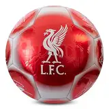 Hy-Pro Offiziell lizenzierter Liverpool FC Classic Signature Fußball, Metallic, Größe 5, Training, Match, Merchandise, Sammlerstück für Kinder und Erwachsene, Rot/Weiß