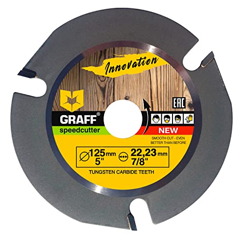 GRAFF SPEEDCUTTER Holz Sägeblatt 125 mm - Trennscheibe Holz - Kreissägeblatt zum Schnitzen, Schneiden, Formen