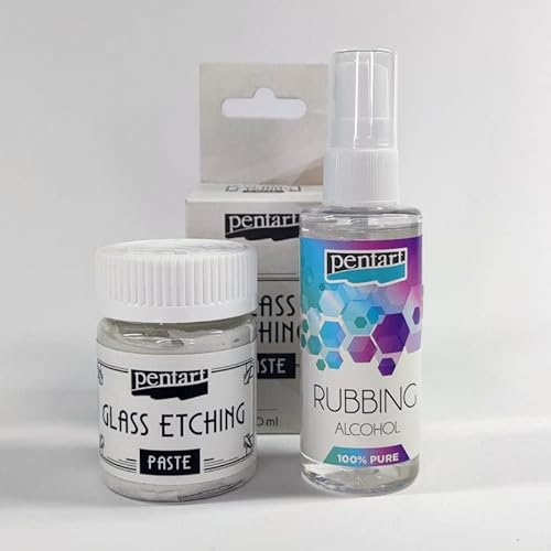 Zita´s Creative Glasätzungspaste 50ml im Set mit Alkoholspray. Glass Etching Paste, Ätzpaste, Frosteffekt