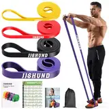 4 Stück Fitnessbänder Set, Widerstandsbänder Resistance Bands Gymnastikband mit 1 Tasche, Fitnessband für Krafttraining Powerlifting Fitness Bodybuilding Yoga