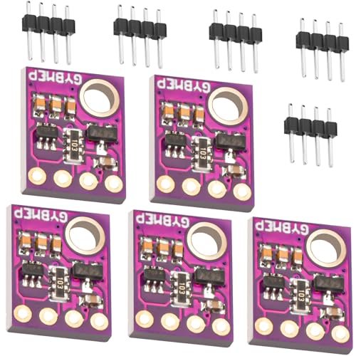 Digitaler 5 V Barometrischer Sensor Modul für BME280,Temperatursensor Feuchtigkeitssensor,Atmosphärendrucksensor Modul,für Arduino für Raspberry Pi（5 Stück ）