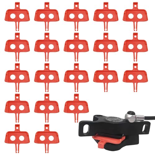 20Pcs Transportsicherung Scheibenbremse Fahrrad Transportsicherung Scheibenbrems Fahrrad Transportsicherung Scheibenbrems Bremsbeläge zur Reparatur von Fahrrad-Scheibenbremsen (Rot)