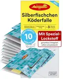 Aeroxon Silberfischfalle 10er Pack – Hochwirksame Klebefallen Silberfische, Insektizidfreie Papierfische Falle, Langanhaltender Schutz