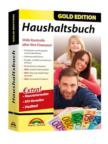 Haushaltsbuch 2025 - Einnahmen und Ausgaben im Überblick - EXTRA: mit Medizinverwaltung, Hausratverwalter, KFZ Verwalter für Windows 11 / 10 / 8.1 / 8 / 7 /
