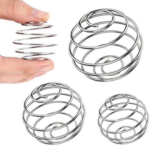 3Stück Edelstahl Shaker Kugel, Stainless Steel Mixing Flaschenmischer Ball Kugel Protein Mixer, Sport Fitness Shaker Eiweiß Shaker Bottle Cup Wire Whisk, Mixer Shaker Ball für Protein Blended Getränke