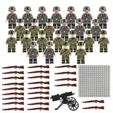 Huanmin Waffen Militär Set für Figuren,50 Teiliges Soldaten Spielset,Mini Soldaten Figuren Spielzeug Set,Polizei WW2 Armee Spielzeuge zum Ww2 Army Soldaten,Ww2 Figuren,Toy Soldiers Ww2