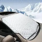 BEEWAY Auto Frontscheibenabdeckung, Ultra-Dick Scheibenabdeckung Auto Windschutzscheiben Abdeckung Sonnenblende Wintergegen Schnee EIS Frost Sonne UV Staub Wasserbeständig(145 x 100cm)