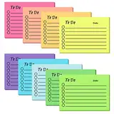 9 Blöcken Haftnotizen, 450 Blätter To Do Liste Haftnotizblock Linierte Notizzettel Sticky Notes Selbstklebend für Familie Schule Büro (10 X 7cm)