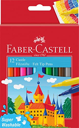 FABER-CASTELL 554201 - Filzstift Castle, 12er Kartonetui