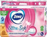 Zewa Toilettenpapier Ultra Soft mit Stroh, 4-lagig, Weiß, 8 x 150 Blatt