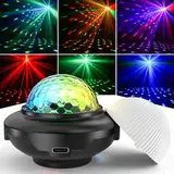 Mini Discokugel, SEBRUANC Discolicht Partylicht 300mAh Eingebauter Akku USB C Musikgesteuert licht DJ Kugel Ball mit Nachtlicht für Parties Kinder Geburtstag Weihnachten Geschenk
