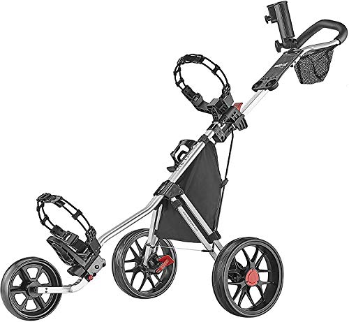 CaddyTek Unisex-Erwachsene CaddyLite 11.5 V3-Silber Golf Push Cart, 53.5 x 27 x 45