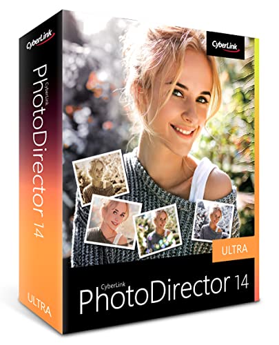 CyberLink PhotoDirector 14 Ultra | Leistungsstarkes Bildbearbeitungsprogramm | Komplettes Fotostudio | Erstellt perpekte Fotocollage / Fotoshow / Panorama | Lichteffekte | GIF | Windows 10/11 [Box]