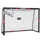 HUDORA Fußballtor Pro Tect - großes Fußballtor für Kinder und Erwachsene - Schaumstoff ummanteltes Fußballtor mit Netz - Hochwertige Outdoor Torwand mit Aufprallschutz