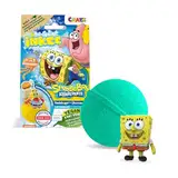 INKEE SpongeBob - Badebombe Kinder mit Überraschung - SpongeBob Schwammkopf Figuren zum Sammeln - Badekugel 80g mit Burgergummi-Aroma und Jojobaöl, Türkis oder Gelb