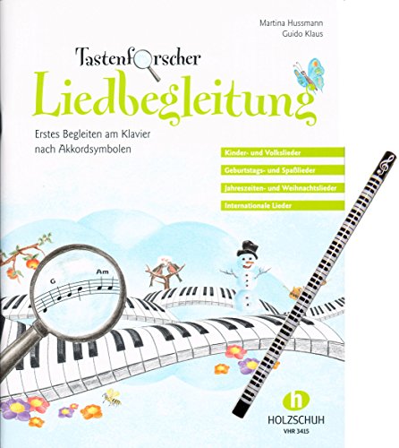 Holzschuh Tastenforscher Liedbegleitung – ideal für Anfänger und Wiedereinsteiger am Klavier [Noten/Sheet Music] mit Piano-Motiv-Bleistift