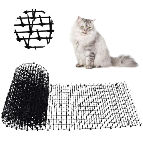 DOOPP Scat Matte für Katzen mit Spikes, 2.0 m Cat Scat Mat Prickle Strips Network Digging Stopper Katzenschreck Matte Katzenabwehr Matte