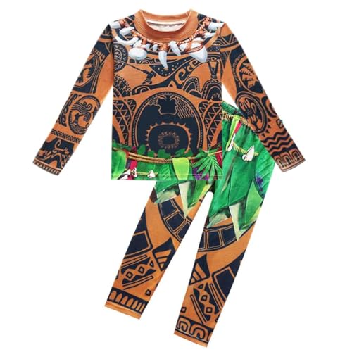 Lito Angels Kostüm Kleid Pyjama für Kleinkind Jungen, Sweartshirt Hose Bekleidungssets Verkleidung Schlafanzug, Größe 10-11 Jahre 146, Braun 293